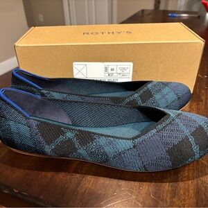 Rothy’s The Flat, Preppy Plaid, size 10